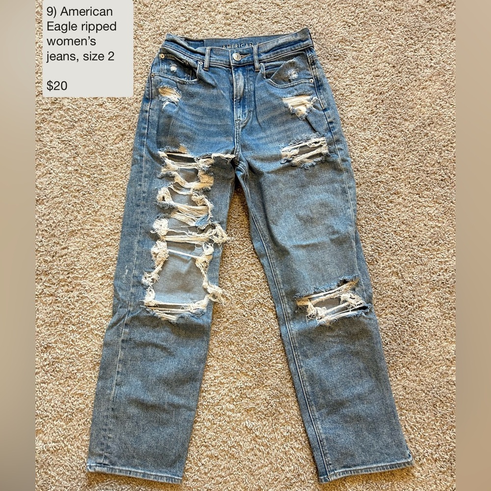 American Eagle Outfitters Ripped Blue Women's Jeans